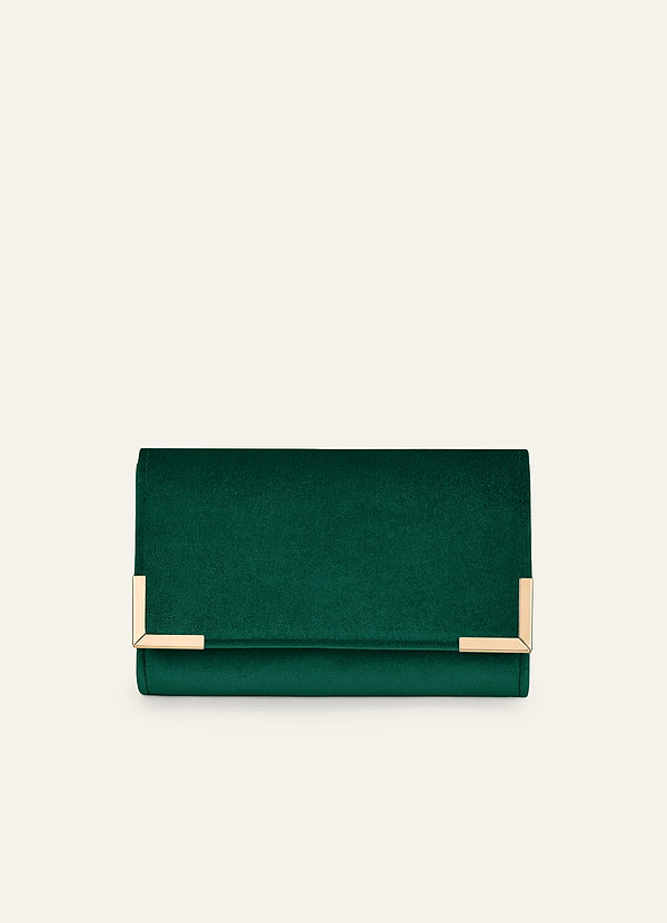 front Matchende farve fløjlskuvert clutch