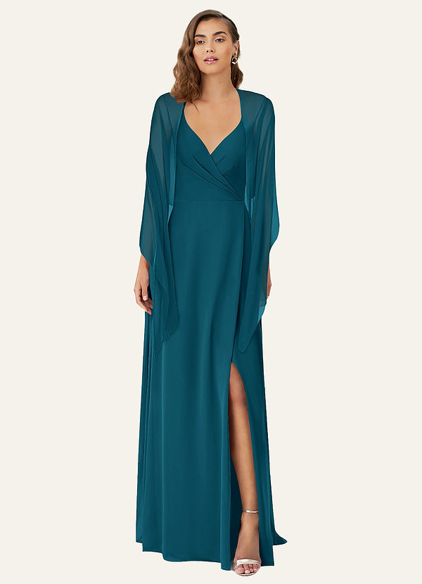 front Azazie Châle En Mousseline De Soie Irlandais De Couleur Assortie