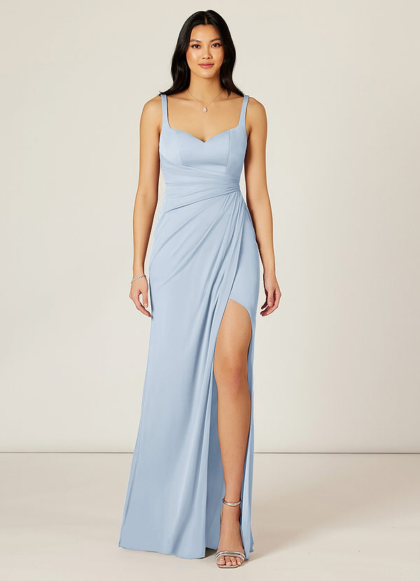 Azazie Verami Bridesmaid Dresses Mermaid Lace Mesh Floor-Length Dress image1