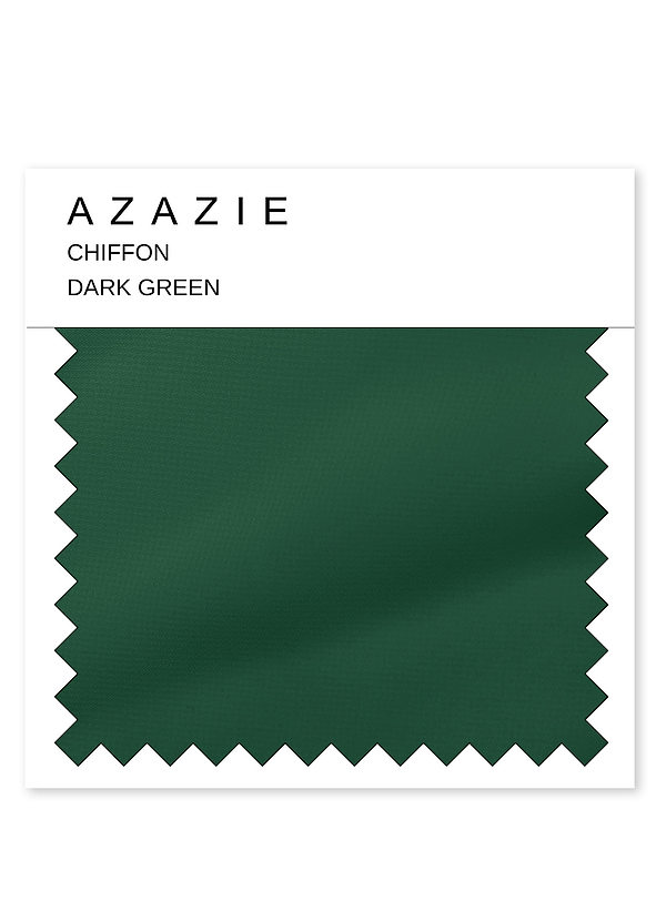 front Azazie Dark Green Chiffon Swatch