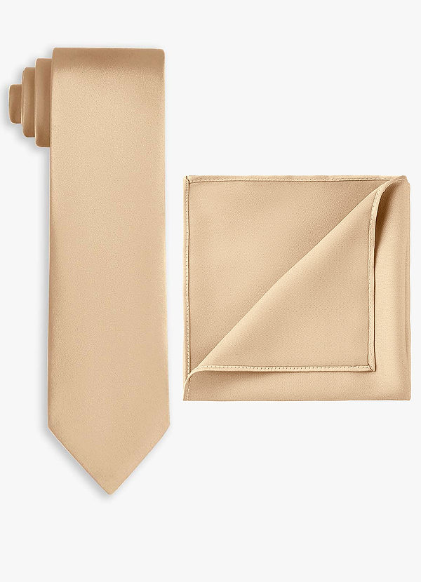 front Stretch Satin Wide Tie and Pocket Square Set
