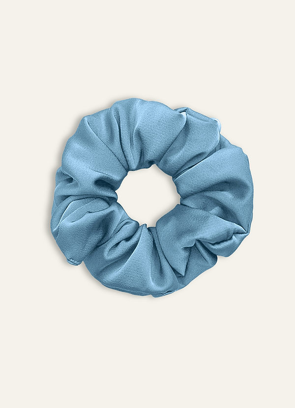 front Matching Color Bridesmaid Stretch Satin Over Size Scrunchies 3Pack