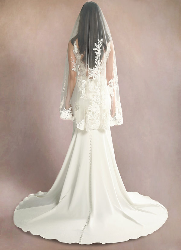 front Charity Lace Fingertip Veil