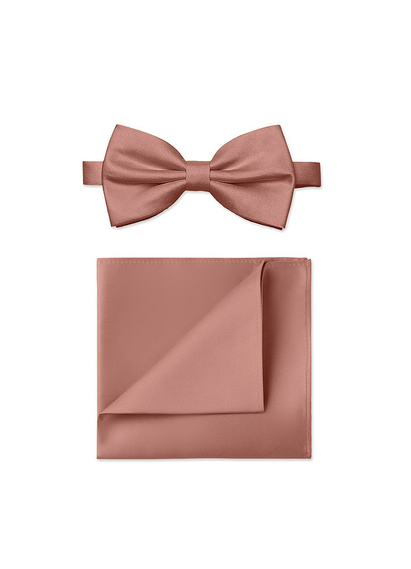 front Set aus Fliege und Einstecktuch aus mattem Satin für Herren