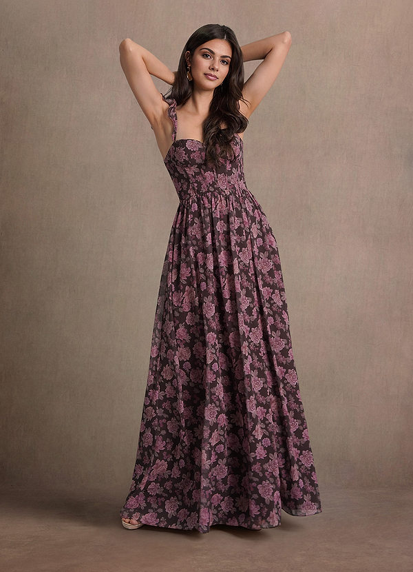 Martina Lilac Multi Maxi Dress Ready to Ship | Azazie