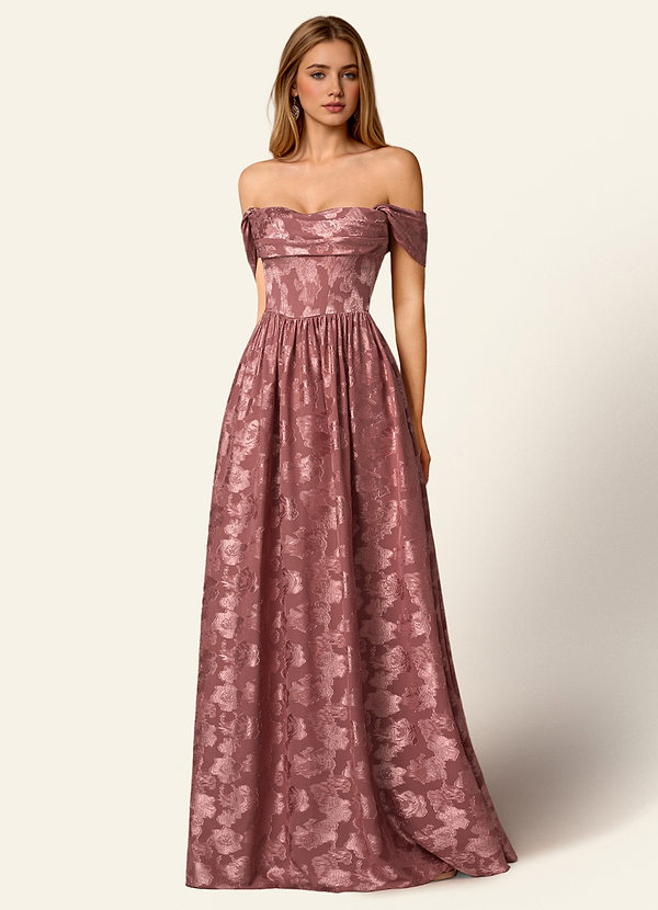 Briar Vintage Rosa Vestido de fiesta largo plisado image1