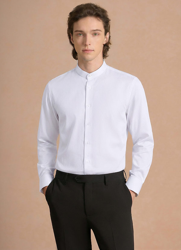 front Edward White 100% Cotton Non-Iron Dress Shirt