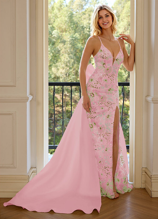 Christem Rose Robe de bal sirène brodée de sequins image1