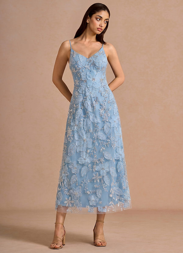 Joreth Sky Blue Midi Dress image1