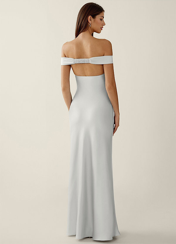 Gwendonme White Off-the-Shoulder Satin Crystal Linen Summer Dress image1