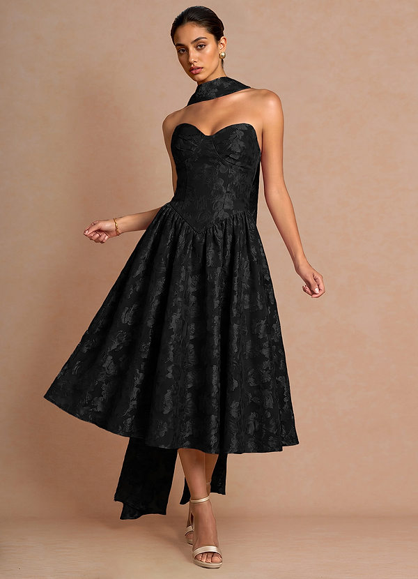 Robe Mi-Longue Noir Elspeth image1
