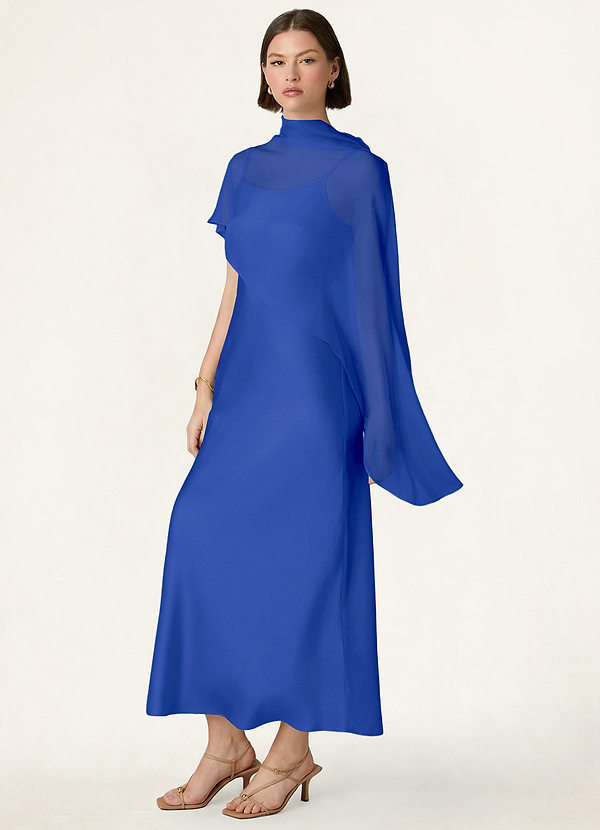 front Azazie Bijpassende chiffon cape met schuine snit