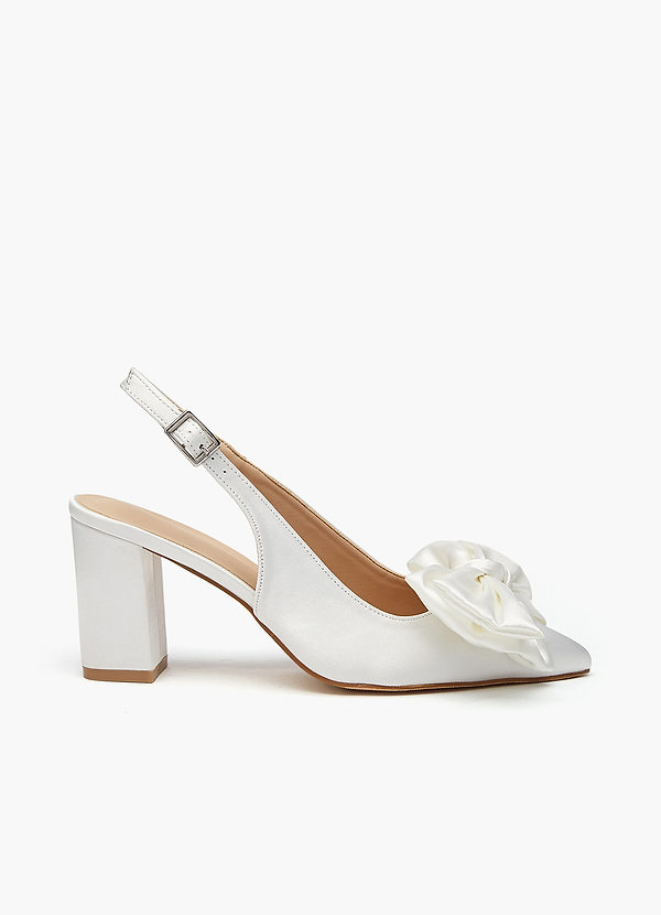 front Bow Slingback teräväkärkiset korkokengät