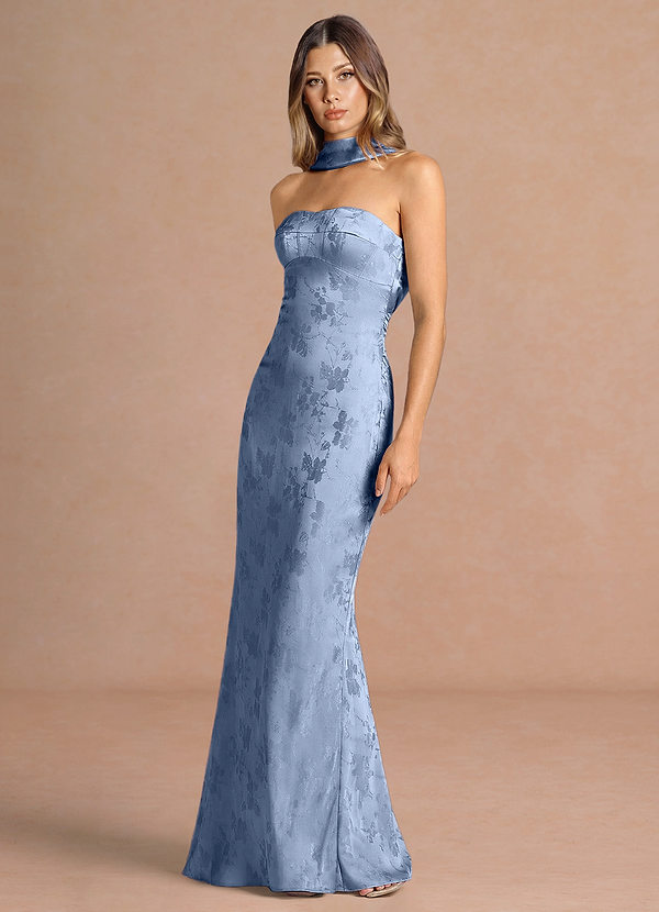 Abito Lungo Azzurro Polvere Ghislaine image1