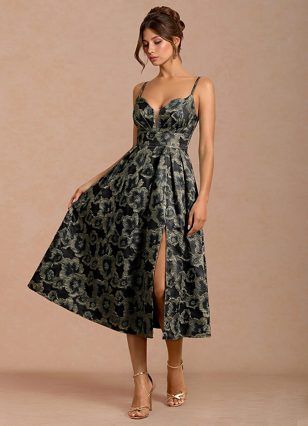 Corisande Black Midi Dress image1