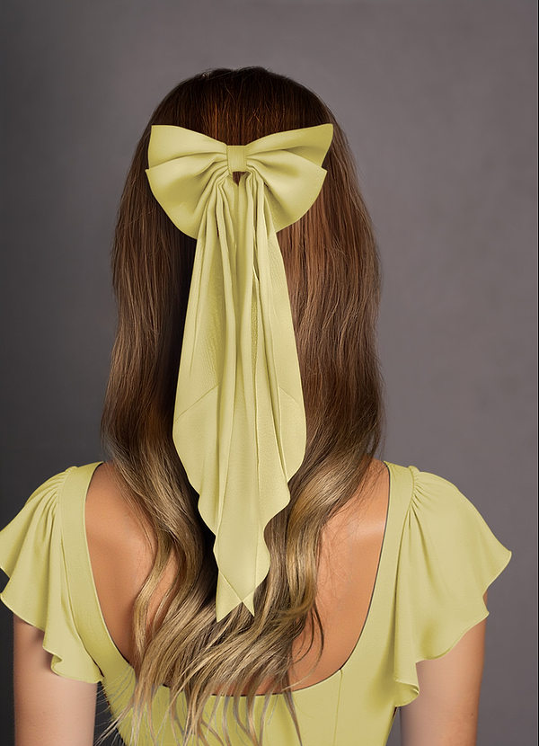 front Matching Color Chiffon Bow Hair Clip