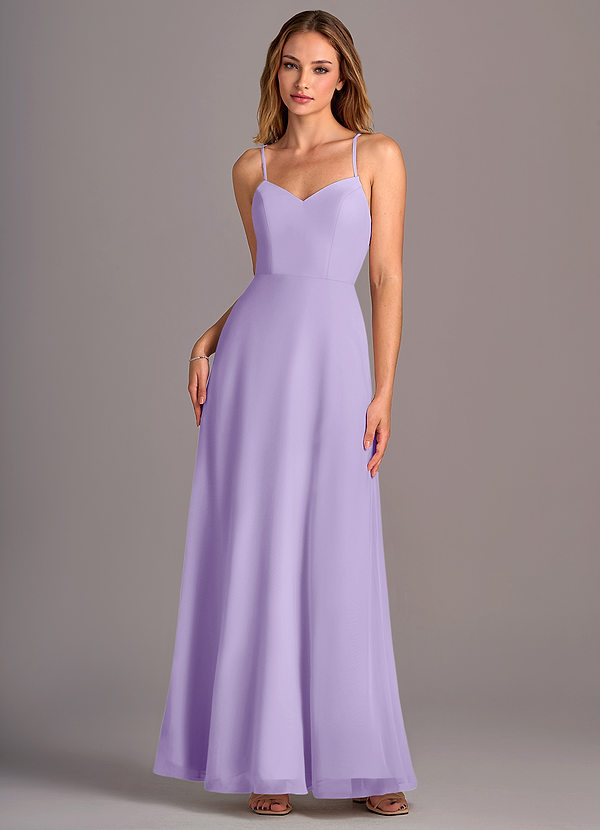 Azazie Mei Vestidos Dama de Honor Vestido de Lila de Gasa de Corte en A image1