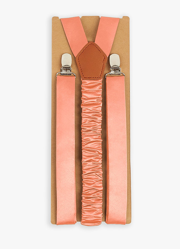 front Matching Color Matte Satin Suspenders