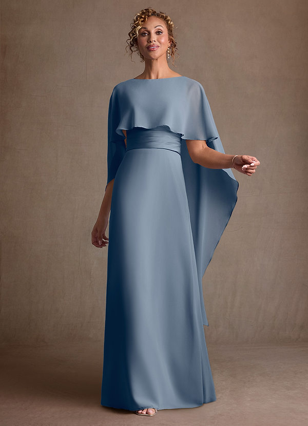 Azazie Marilla Mother of the Brides Dresses Twilight A-Line Pleated Chiffon Dress image1
