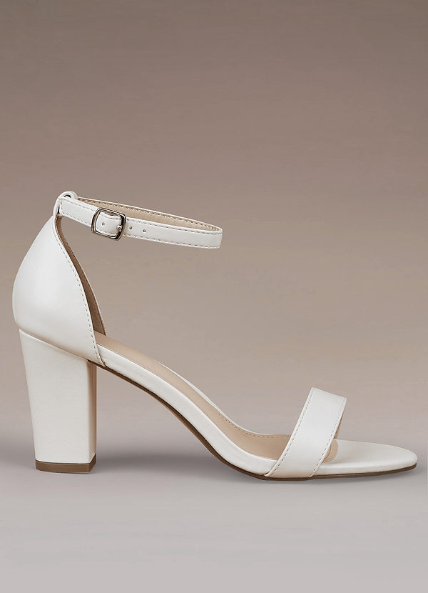 front Brief Ankle Strap Chunky Heeled Sandals
