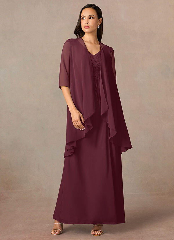 front Azazie Bijpassende Kleur Olivia Chiffon Omslagdoek