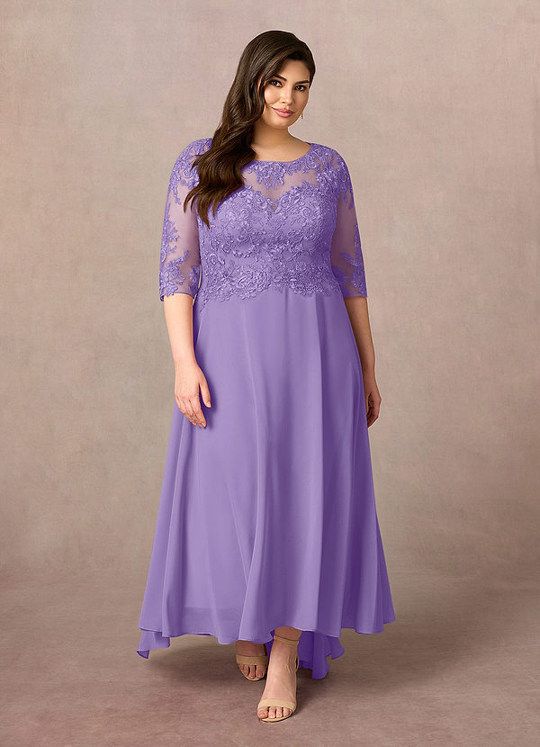 Azazie Monza Mother of the Brides Dresses Tahiti A-Line Lace Chiffon Dress image1