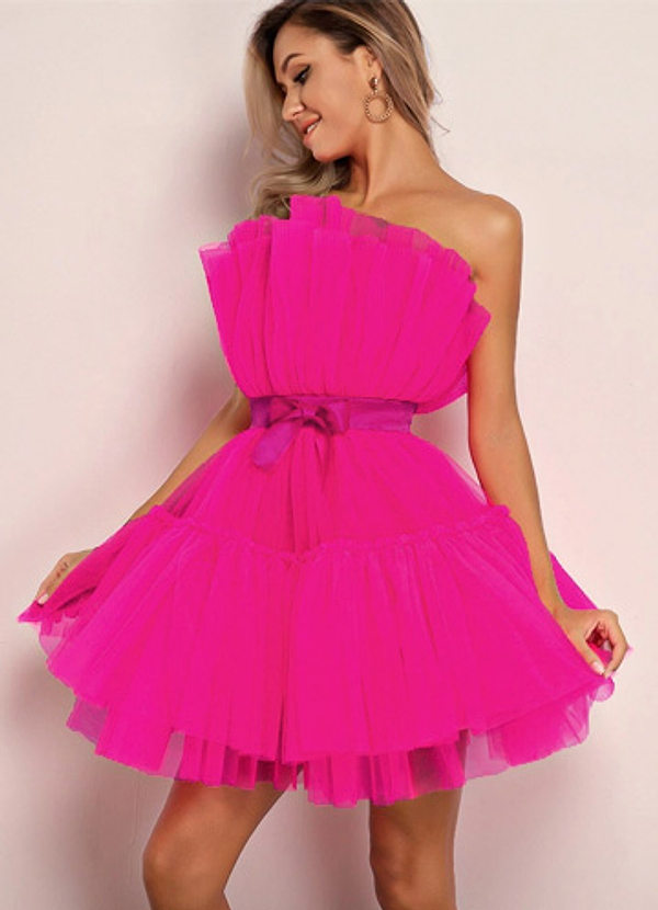 Bow front layered tube tulle dress Clearance