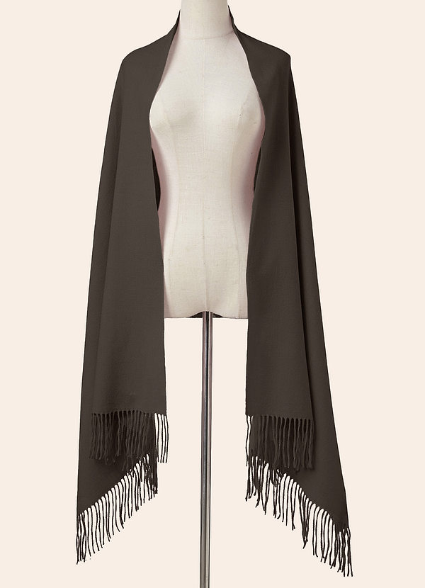 front Scarf Solid Fringe Shawl
