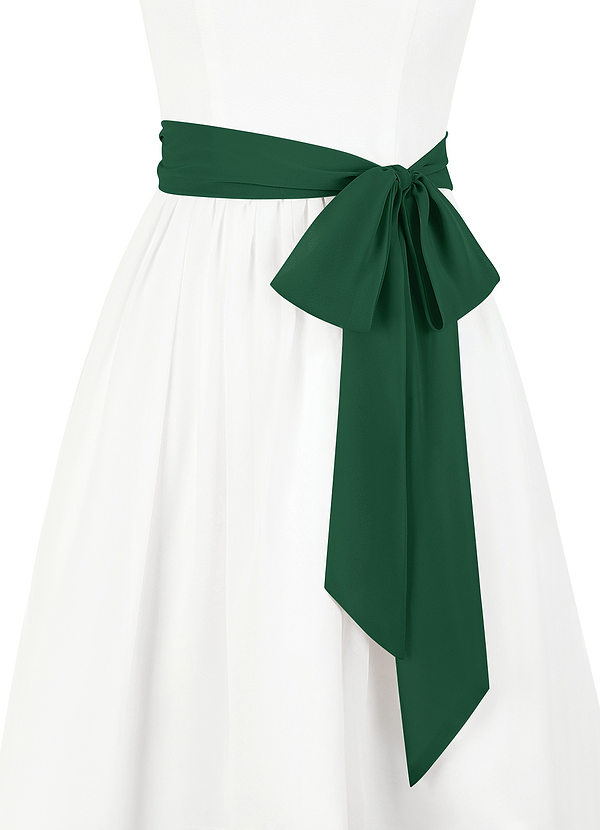 front Azazie Matching Color Chiffon Sash