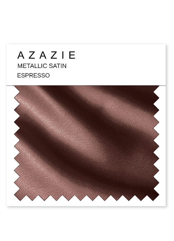 front Échantillon satiné métallisé Azazie Exprimé