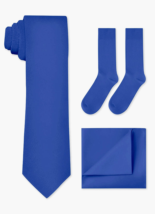 front Conjunto de corbata ancha, pañuelo de bolsillo y calcetines a juego