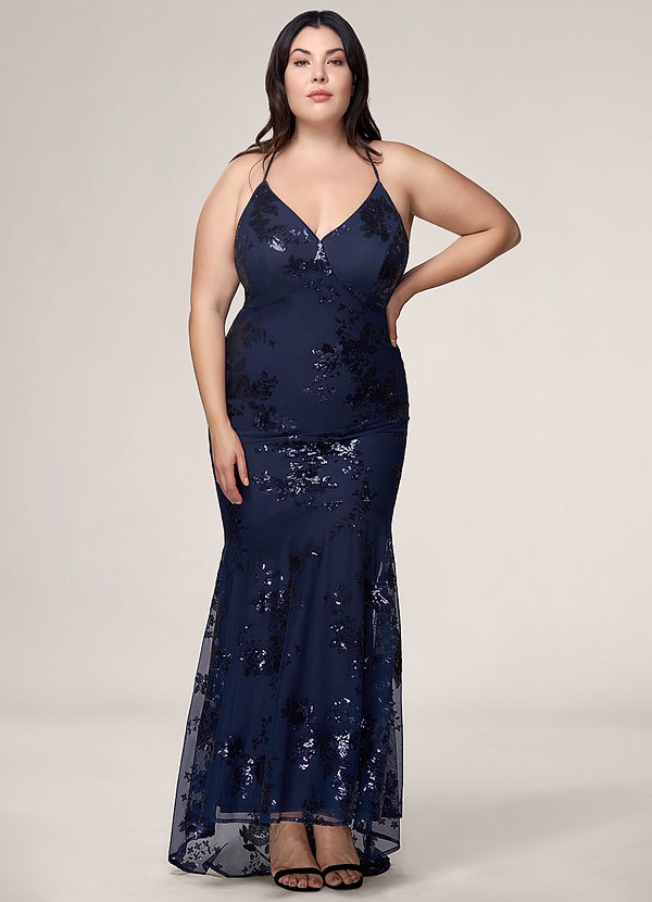 navy sequin maxi dress
