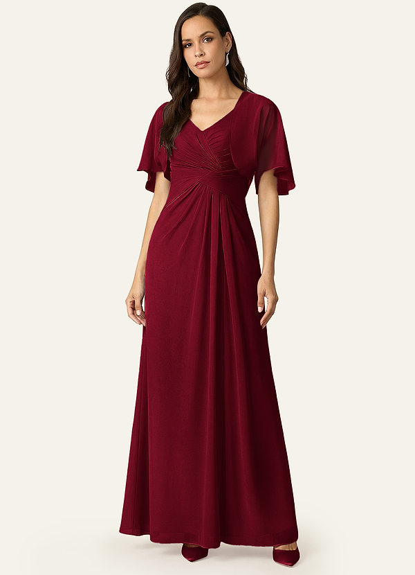 front Azazie Bijpassende Kleur Salome Chiffon Wrap