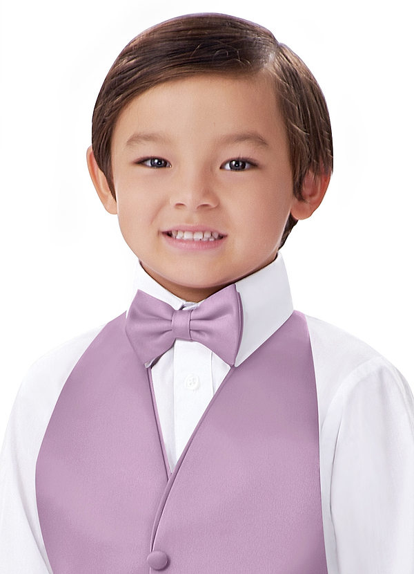 front Nœud papillon pré-noué en satin mat pour garçon