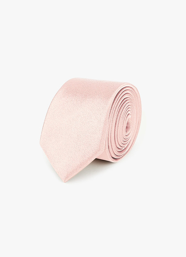 front Metallic Satin Skinny Tie
