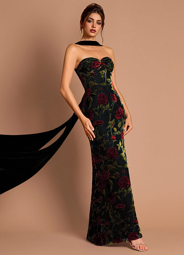 suknia Czarny Wielokolorowy Maxi Delyth image1