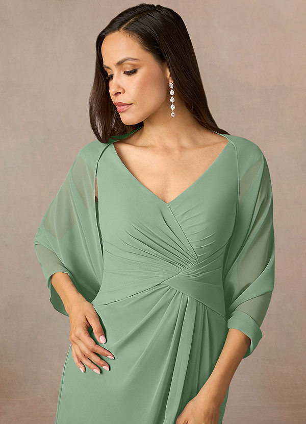 front Azazie Matching Color Sarah Chiffon Wrap