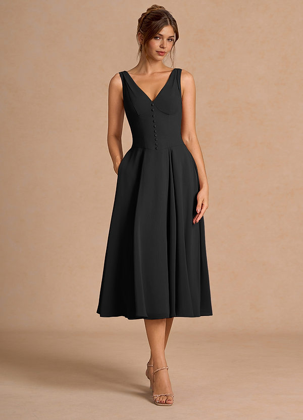 Vestido Negro Midi Delyla image1