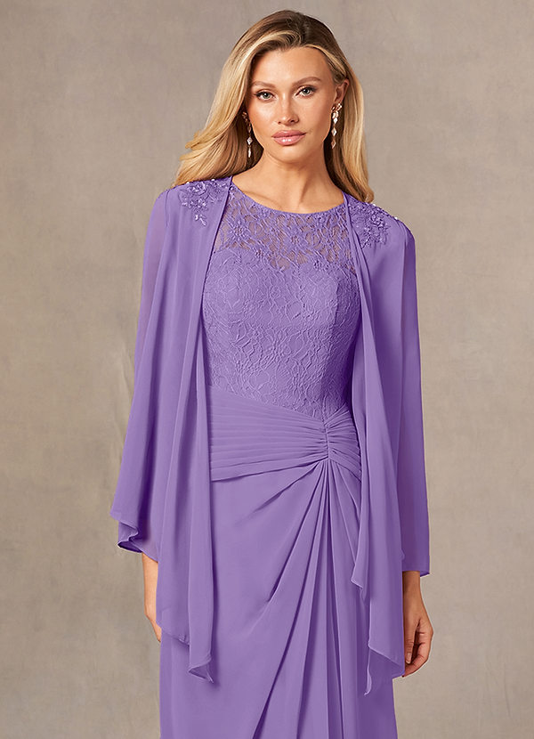 front Azazie Matching Color Moxie Chiffon Wrap