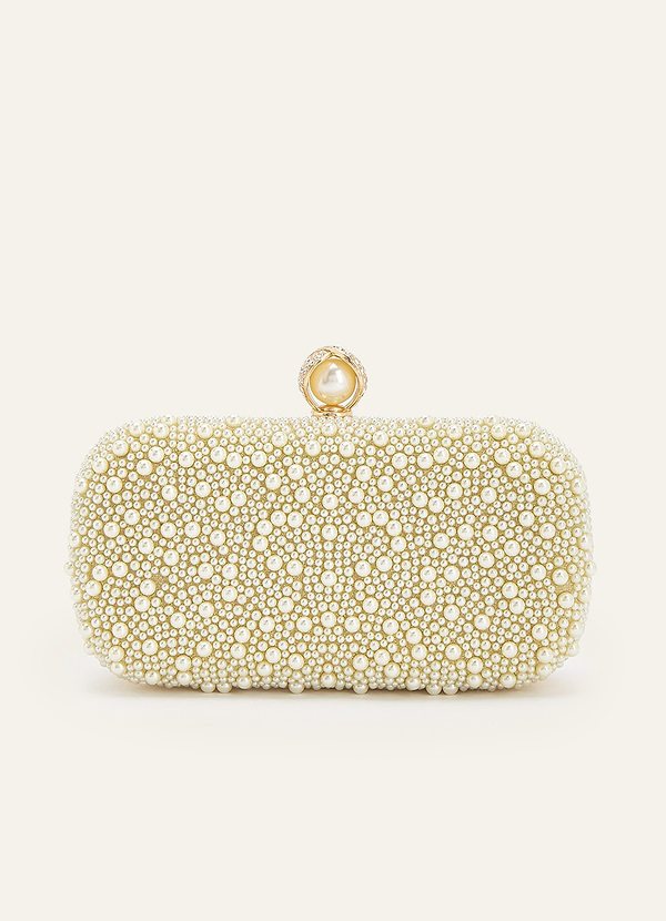 Pearl Adorned Clutch front