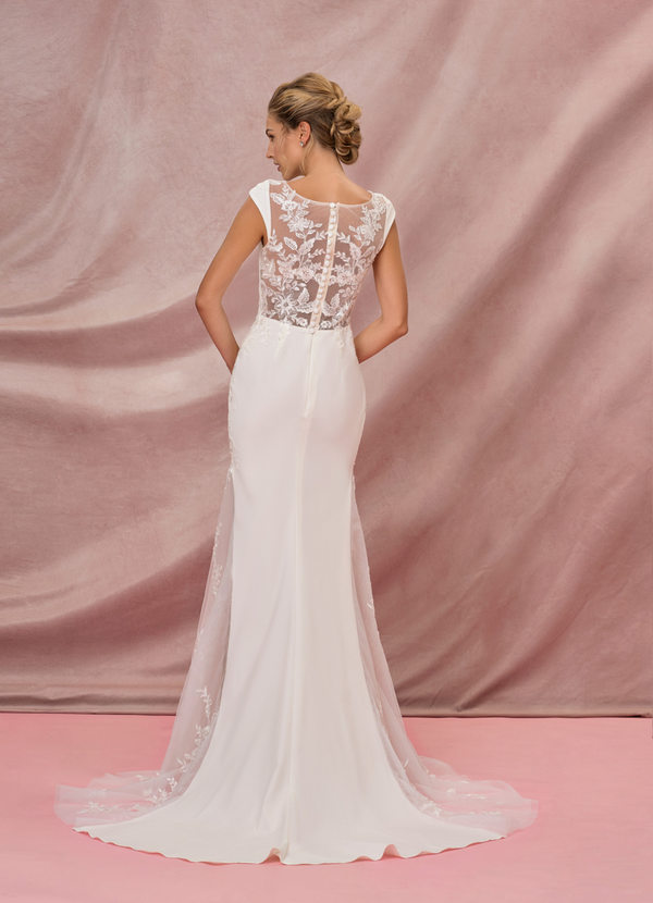 back Azazie Hennessy Wedding Dress