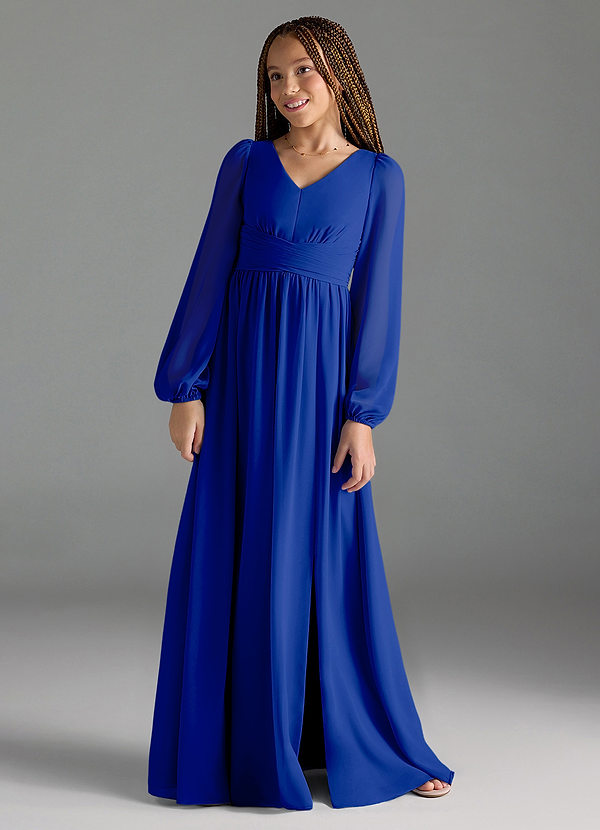 Norah Junior A-Line Pleated Chiffon Dress