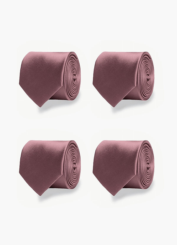 front Matte Satin Matching Groomsmen Tie Set – 4 Pieces