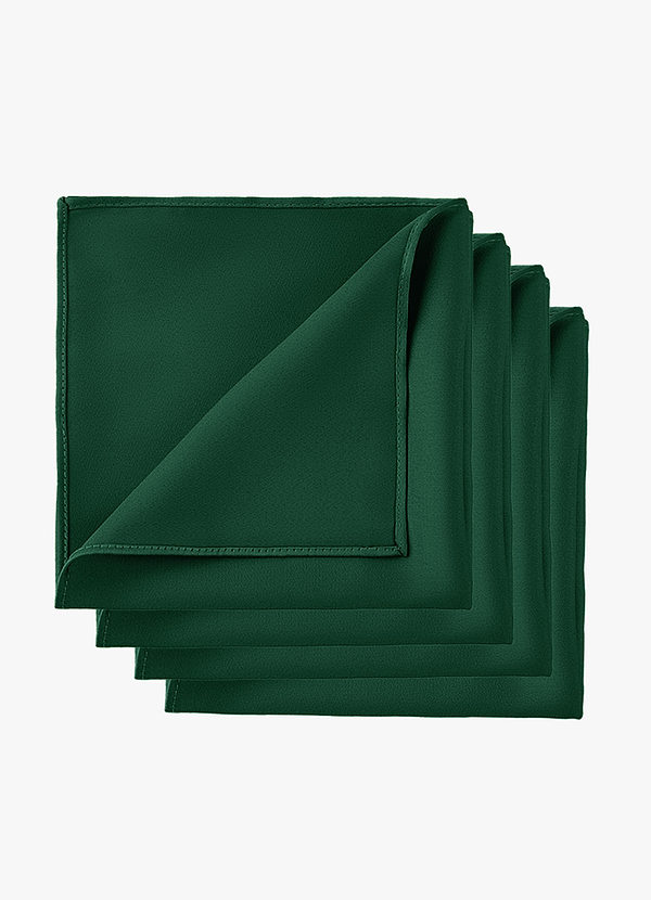 front Ensemble de 4 pochettes de costume assorties en satin extensible pour garçons d'honneur