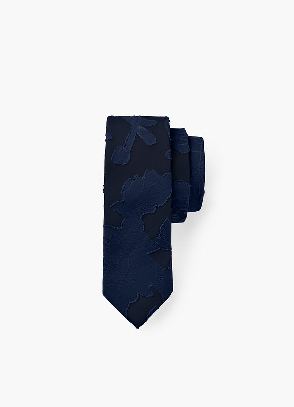 front Floral Burnout Wedding Skinny Tie