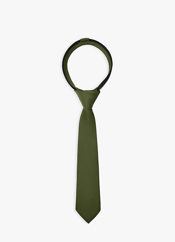 front Boy's Stretch Satin Pre-Tie