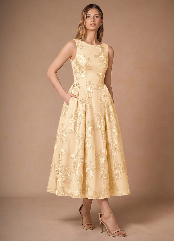 Casey Lemon Sorbet Midi Dress image1