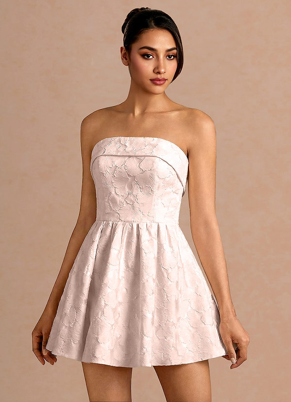 Quessia Baby Pink Mini Dress image1