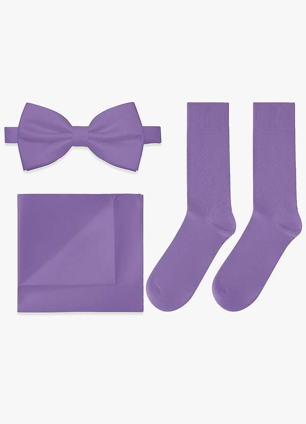 front Passendes Set aus Fliege, Einstecktuch und Socken