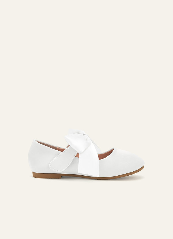front Satin Bow Mary Jane Girls' Flat Shoes